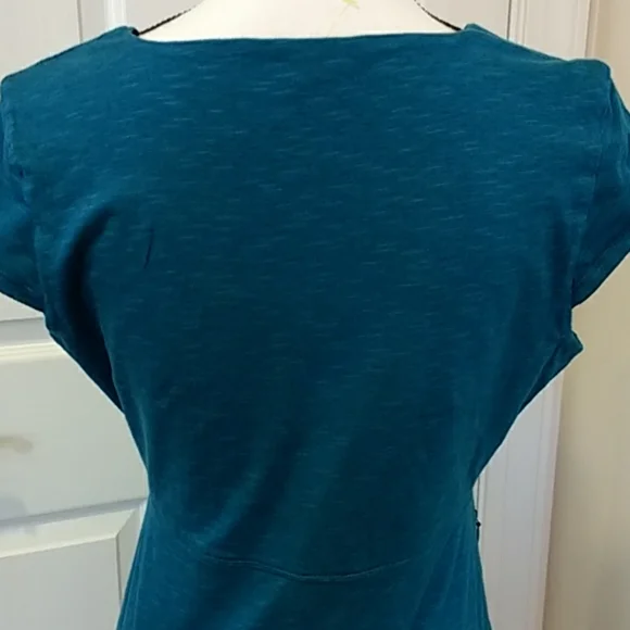 Toad&Co Blue A-line Midi Dress with Flutter Sleeves - Picture 6 of 11